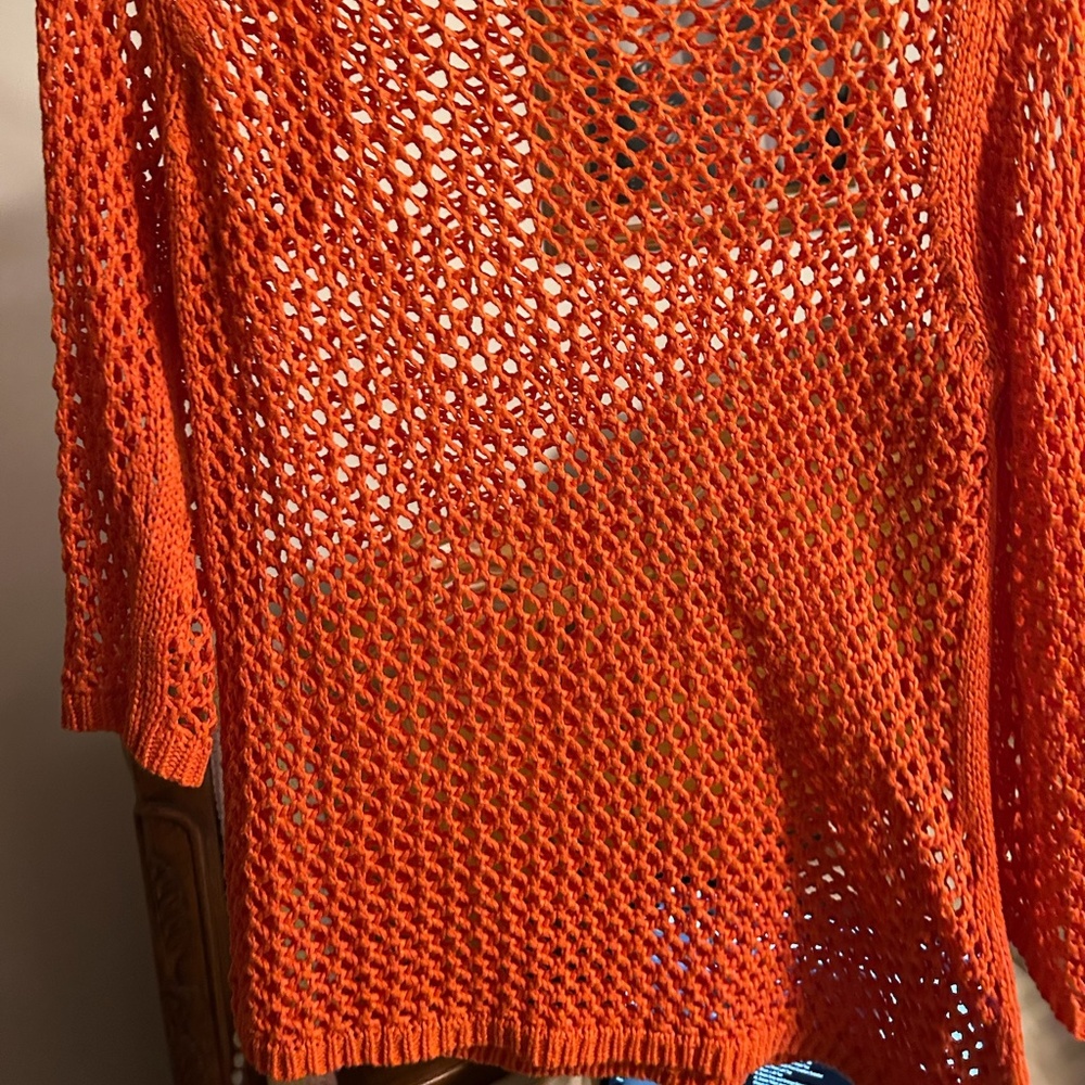 XL Orange Tribal Sweater - Picture 2 of 2